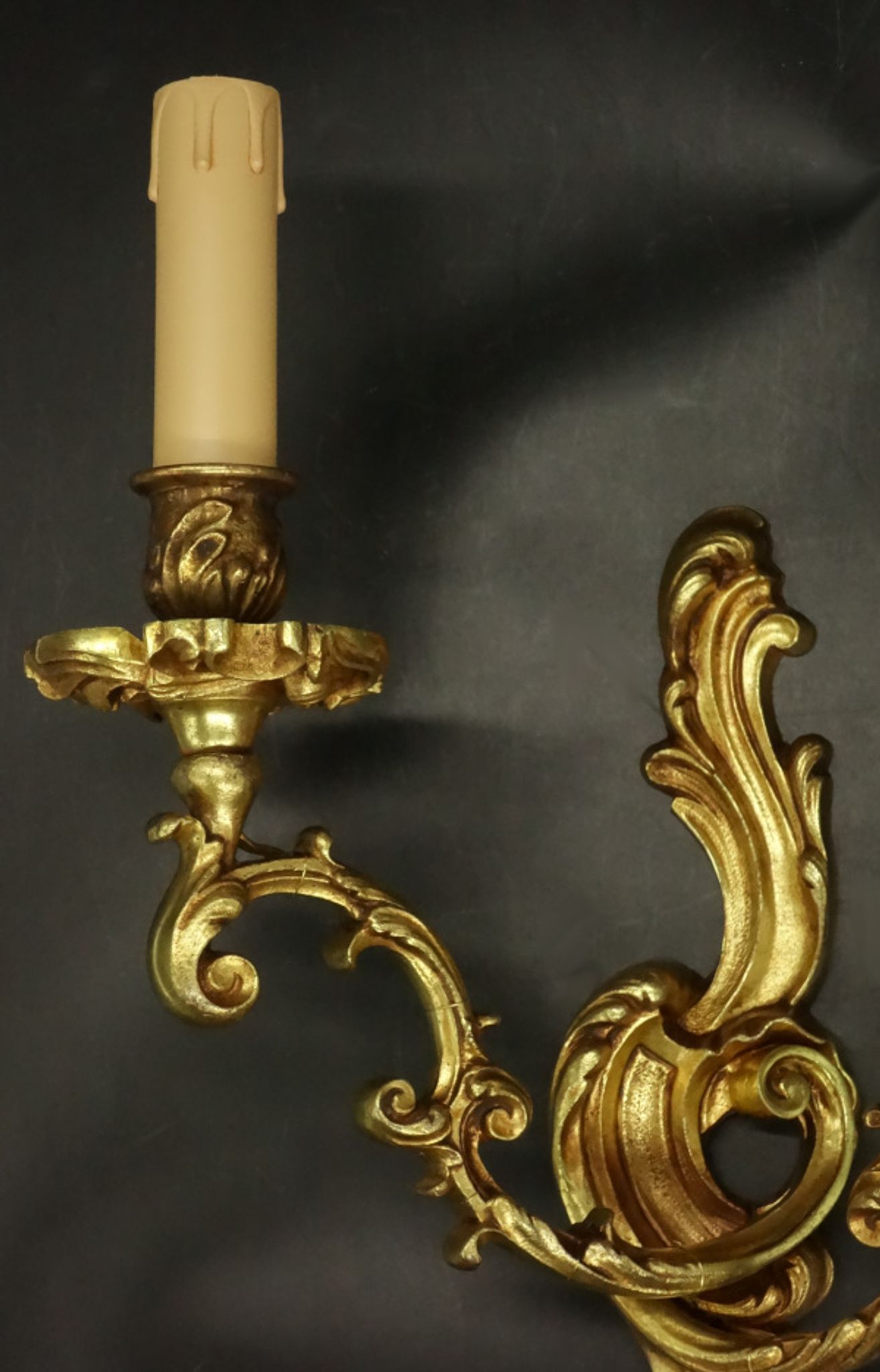 Pair of Louis XV style sconces by Lucien Gau Paris