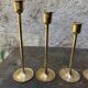 Set of 6 vintage brass candle holders