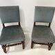 Pair of Louis XIII style twisted oak chairs from the 19th century.