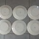 6 Dessert plates in Terre de Fer Lunéville (Tulips?)