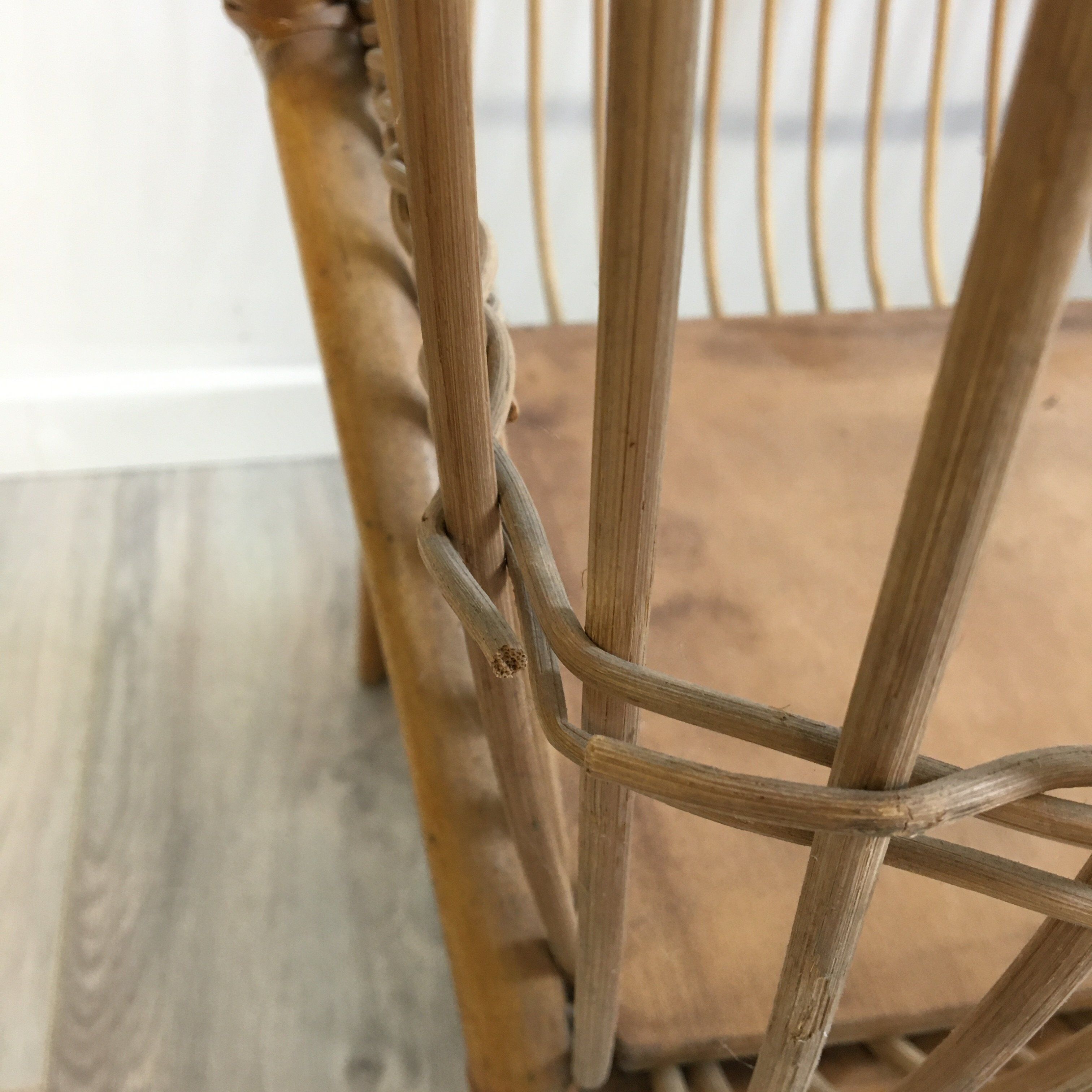 Vintage rattan cradle