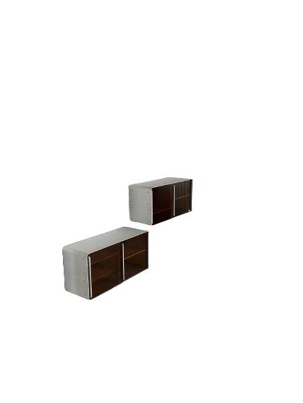 Vintage modular aluminum wall unit — 60s-70s