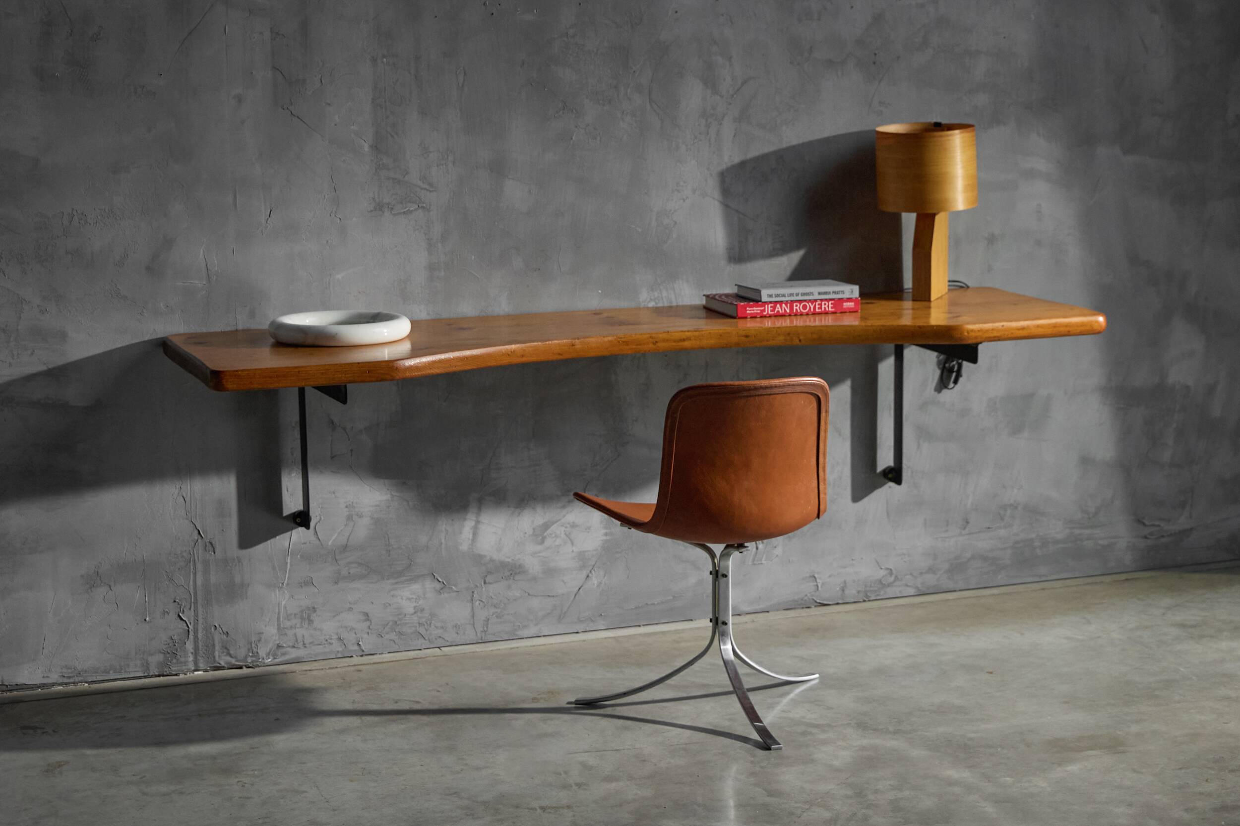 Wall-mounted desk by Charlotte Perriand, France, 1950s