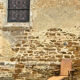 Old rattan lounger.