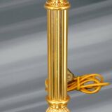 Bronze Gilt Bouillotte Lamp with Pleated Shade