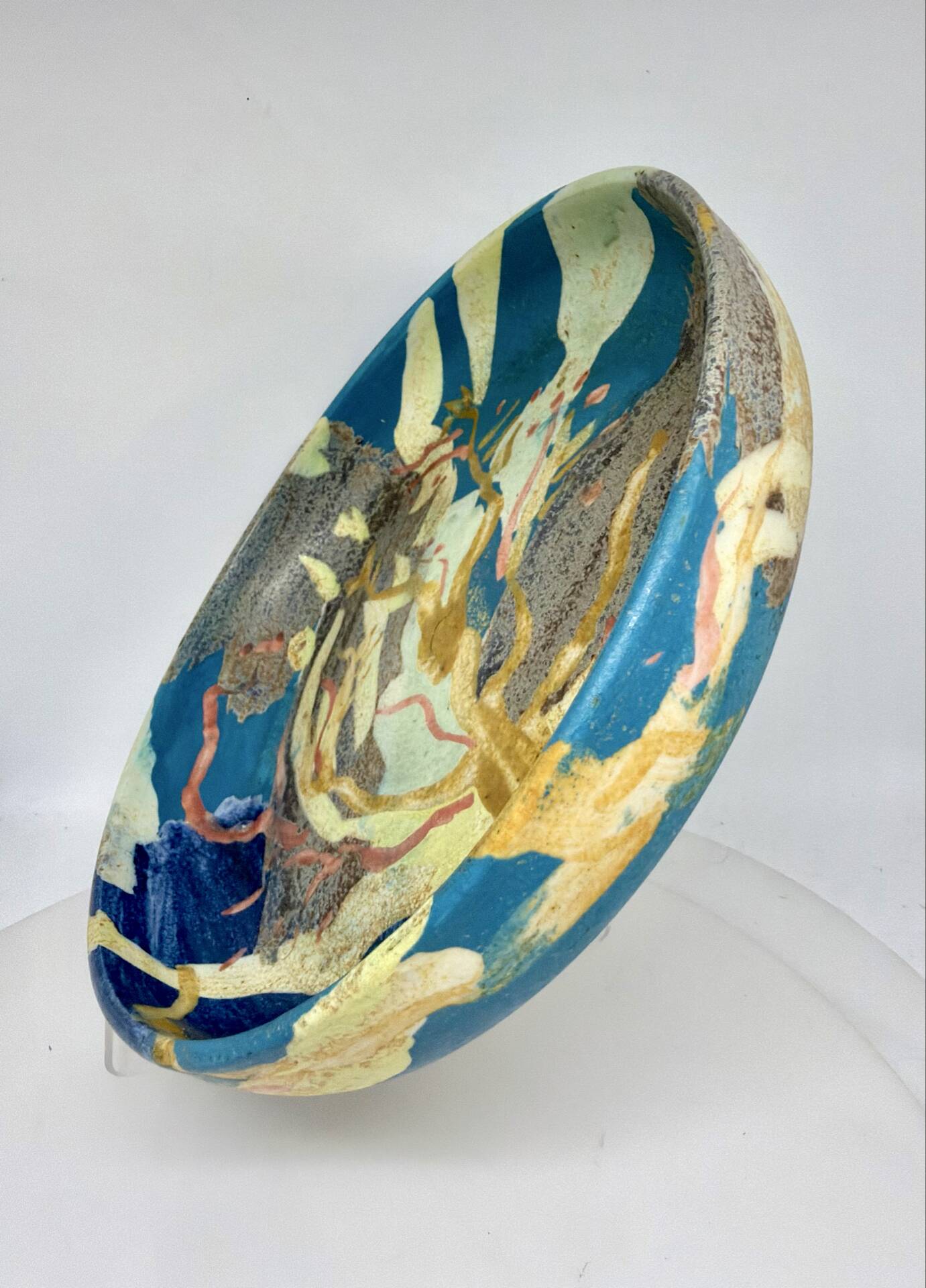 Vintage Danish Ceramic Art Studio Decorative Bowl signed