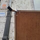 Coffee table, wood and steel, Guy Lefevre style, 70's – France