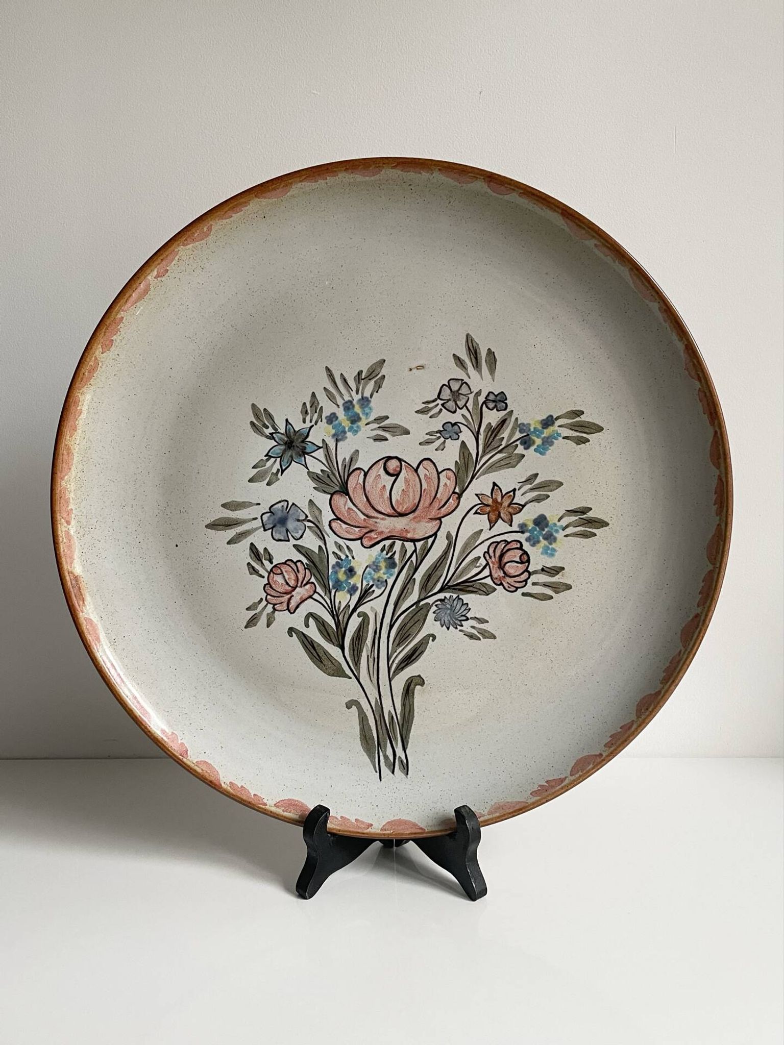 Glazed stoneware dish – France, mid-20th century