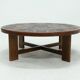 Round Coffee Table by Angel Pazmino for Muebles de Estilo 1960s