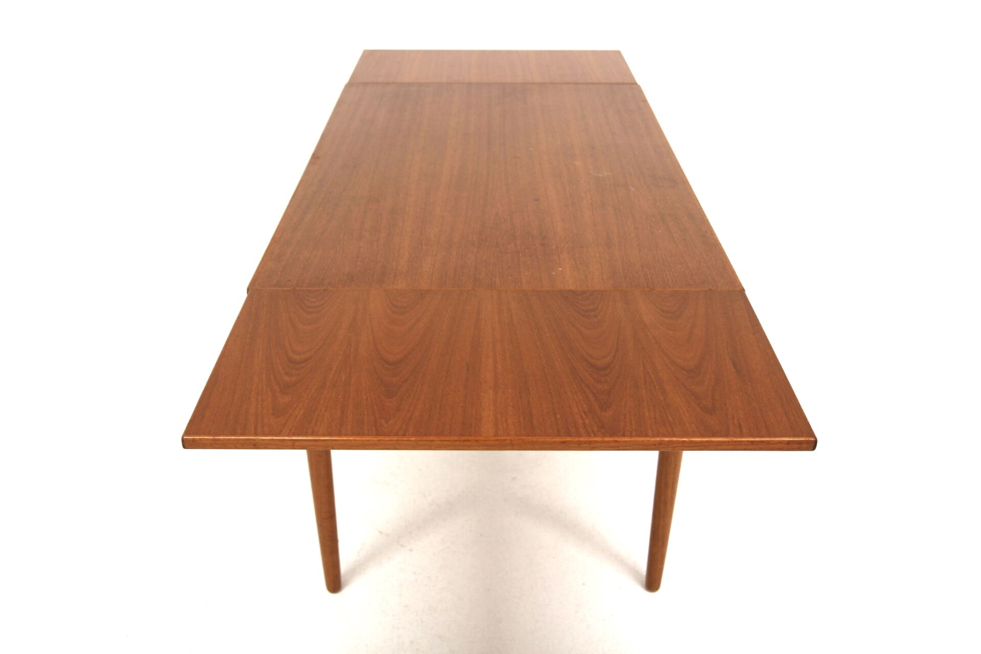 Teak “portfolio” dining room table, Farstrup, Denmark, 1960s
