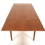 Teak “portfolio” dining room table, Farstrup, Denmark, 1960s