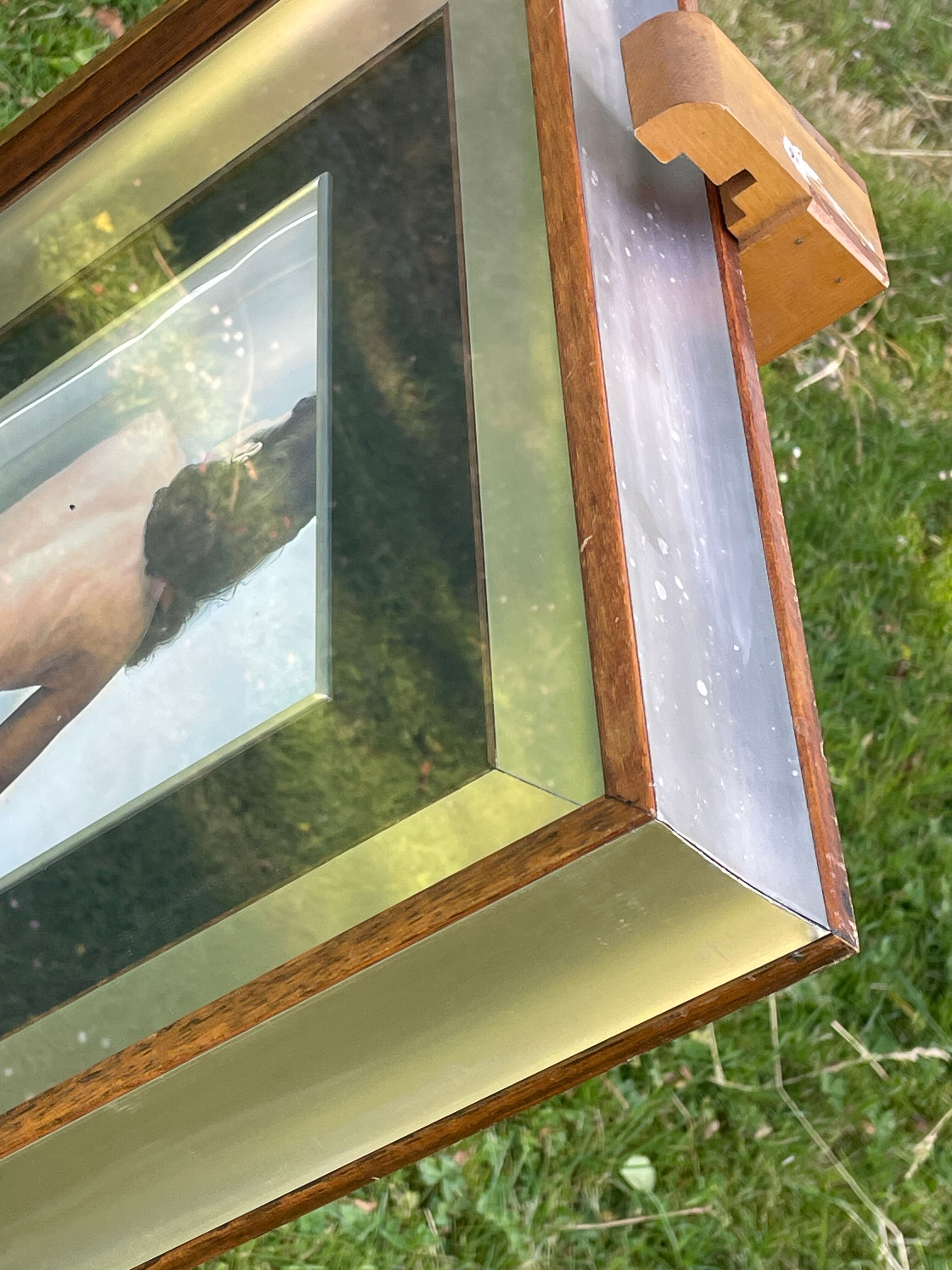 Polished steel frame and glass year 70 - aquati patent