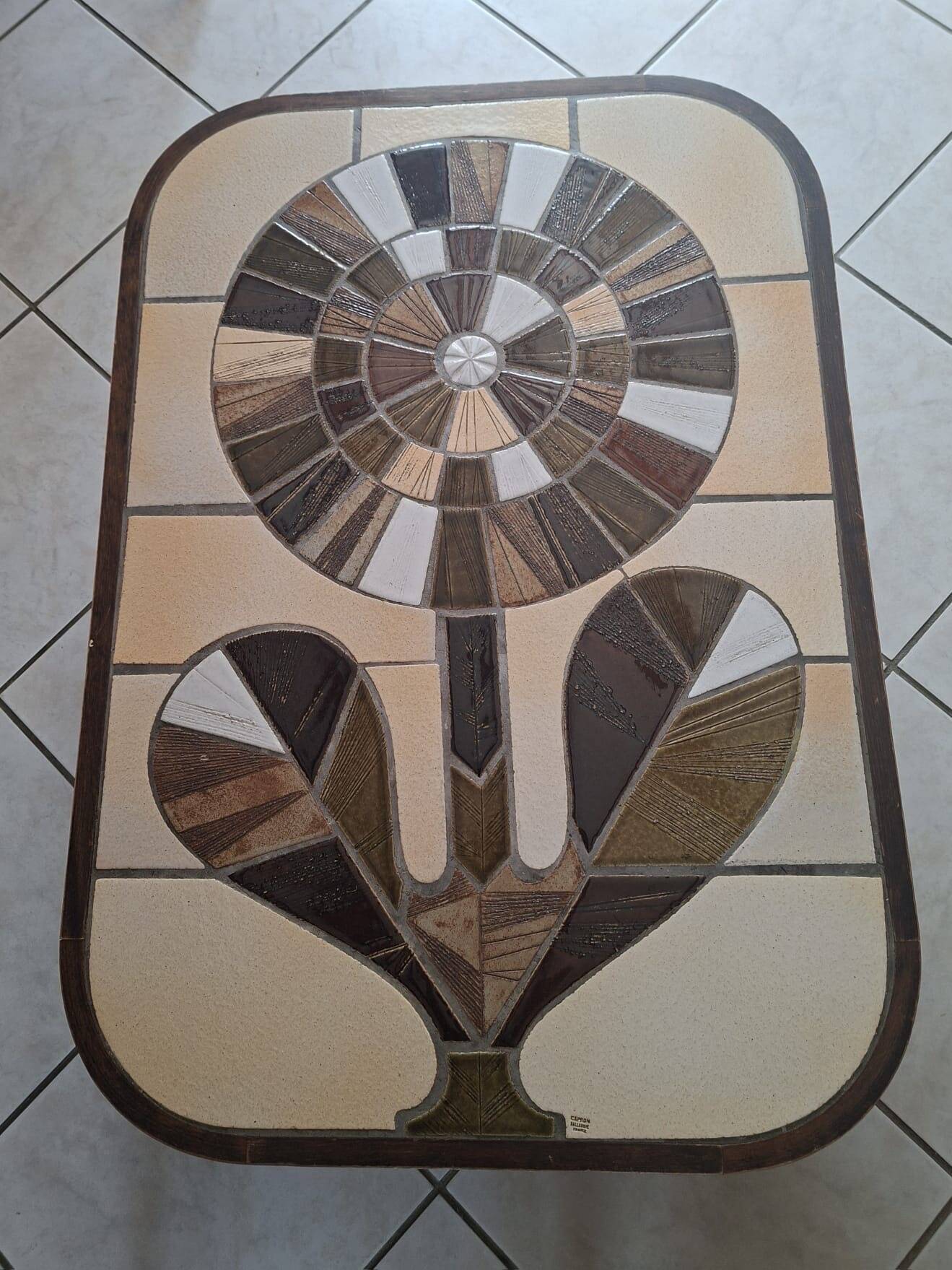 Table basse Modèle Shogun Fleur Valauris - Roger Capron