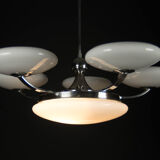 6-flamming art deco chrome-plated chandelier, 1930