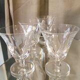 Suite of 7 glasses with cooked wine or port crystal st louis model jersey