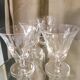 Suite of 7 glasses with cooked wine or port crystal st louis model jersey