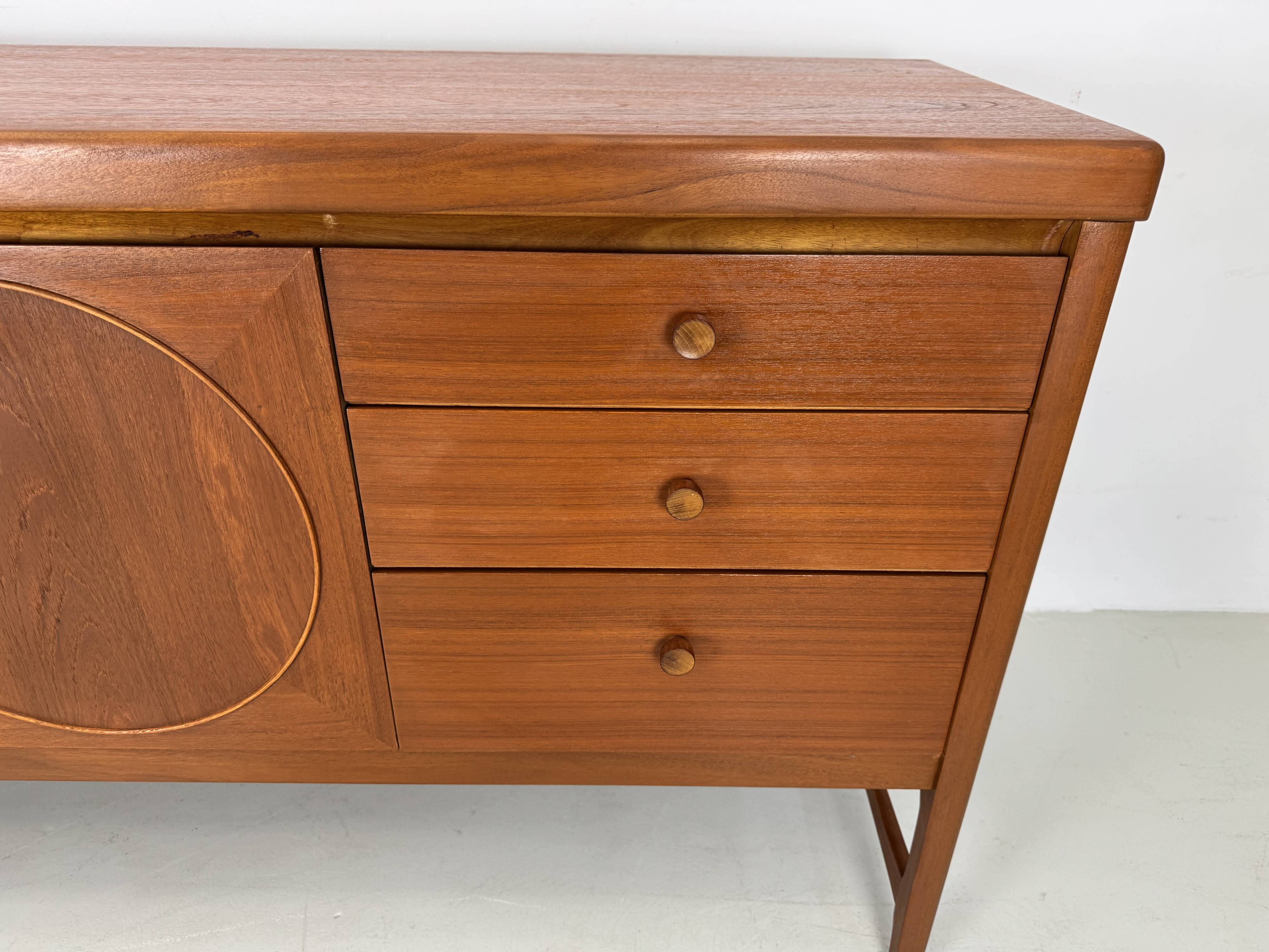 Unique vintage teak sideboard from the 1960s, produced by Nathan.