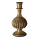 Antique bronze vase with black and red geometric patterns, 13x25cm.