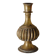 Antique bronze vase with black and red geometric patterns, 13x25cm.