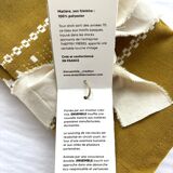 Basque pattern towel, mustard