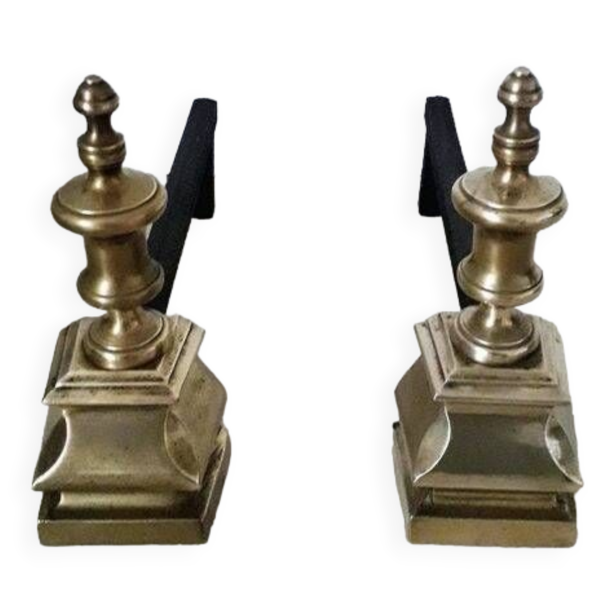 Paire de chenets vintage.
