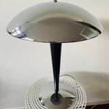 Unique Dakapo Lamp. Chrome art deco table lamp Ikea 1980s. Bauhaus style mushroom lamp
