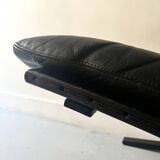 Siesta Scandinavian armchair in black leather by Ingmar Relling, designed in 1970