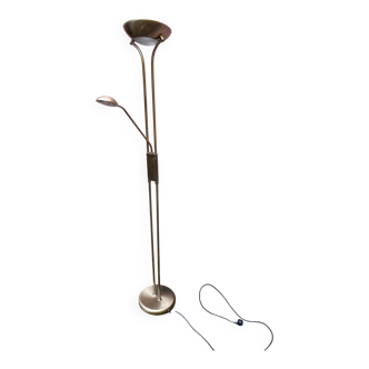 Lampadaire halogène vintage doré