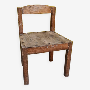 French Wooden Children's Chair, 1st Half Of The 20th Century
