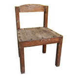 French Wooden Children's Chair, 1st Half Of The 20th Century