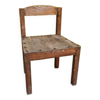 French Wooden Children's Chair, 1st Half Of The 20th Century