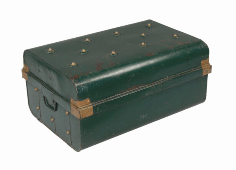 Malle indian travel green metal victorian period patina and piece of origin