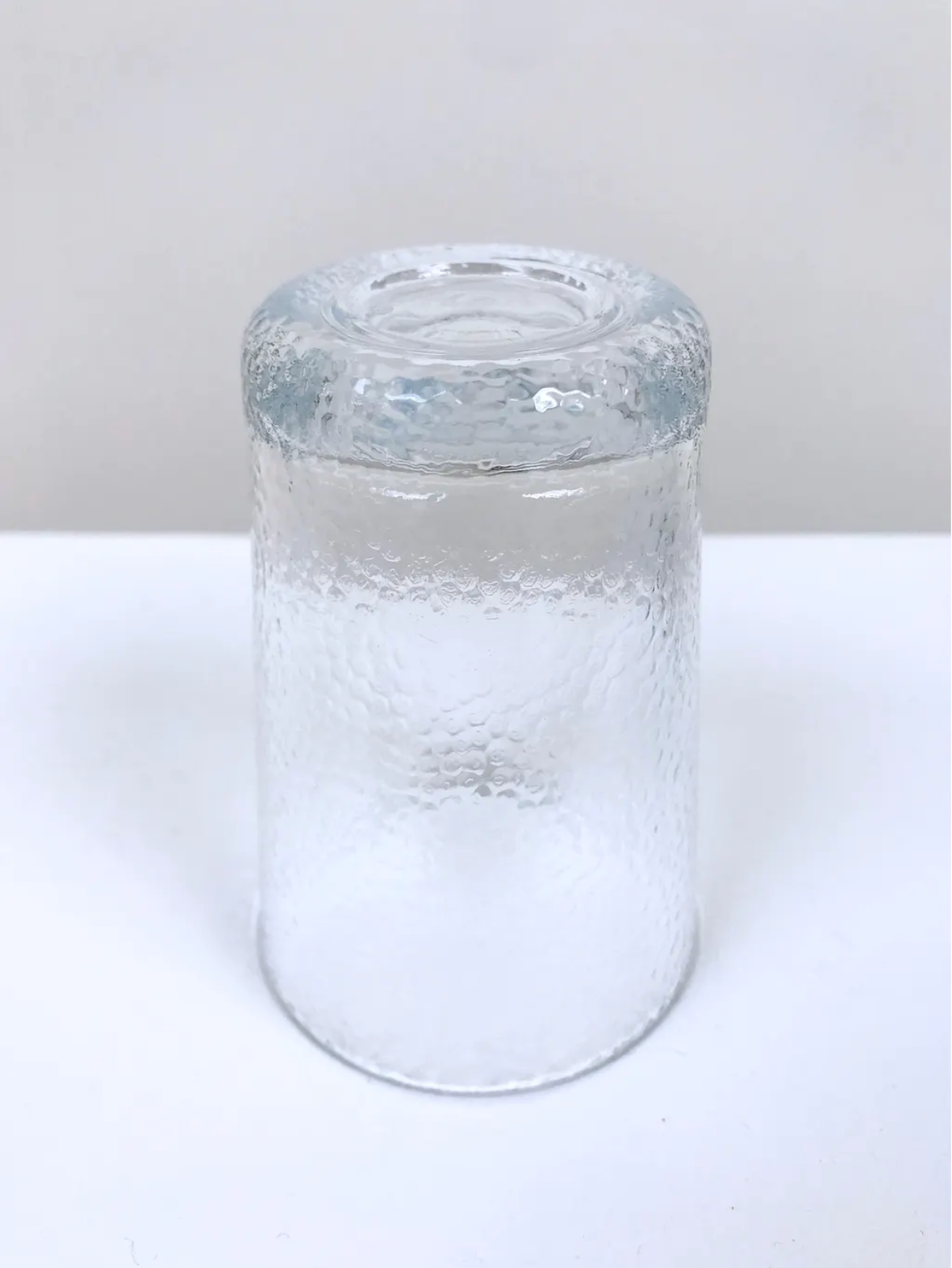 Lot of six hammered glass glasses