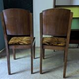 Pair of 50s-60s chairs with zebra fabrics