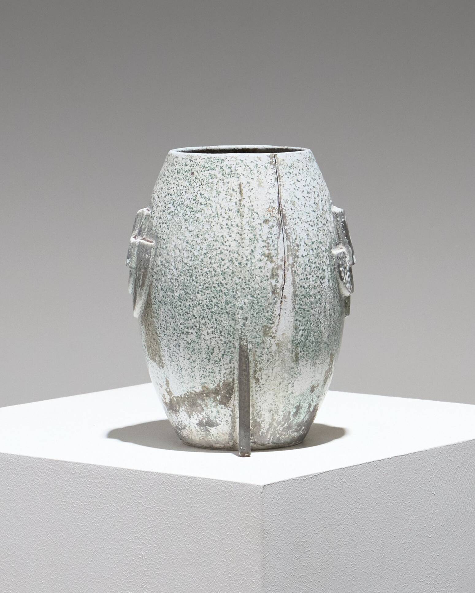 Art Deco Glazed Ceramic Vase, 1930s