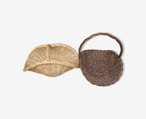 Set de 2 paniers de présentation en osier