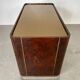 Dry bar in walnut and brass with a mirrored top, Italy 1970.