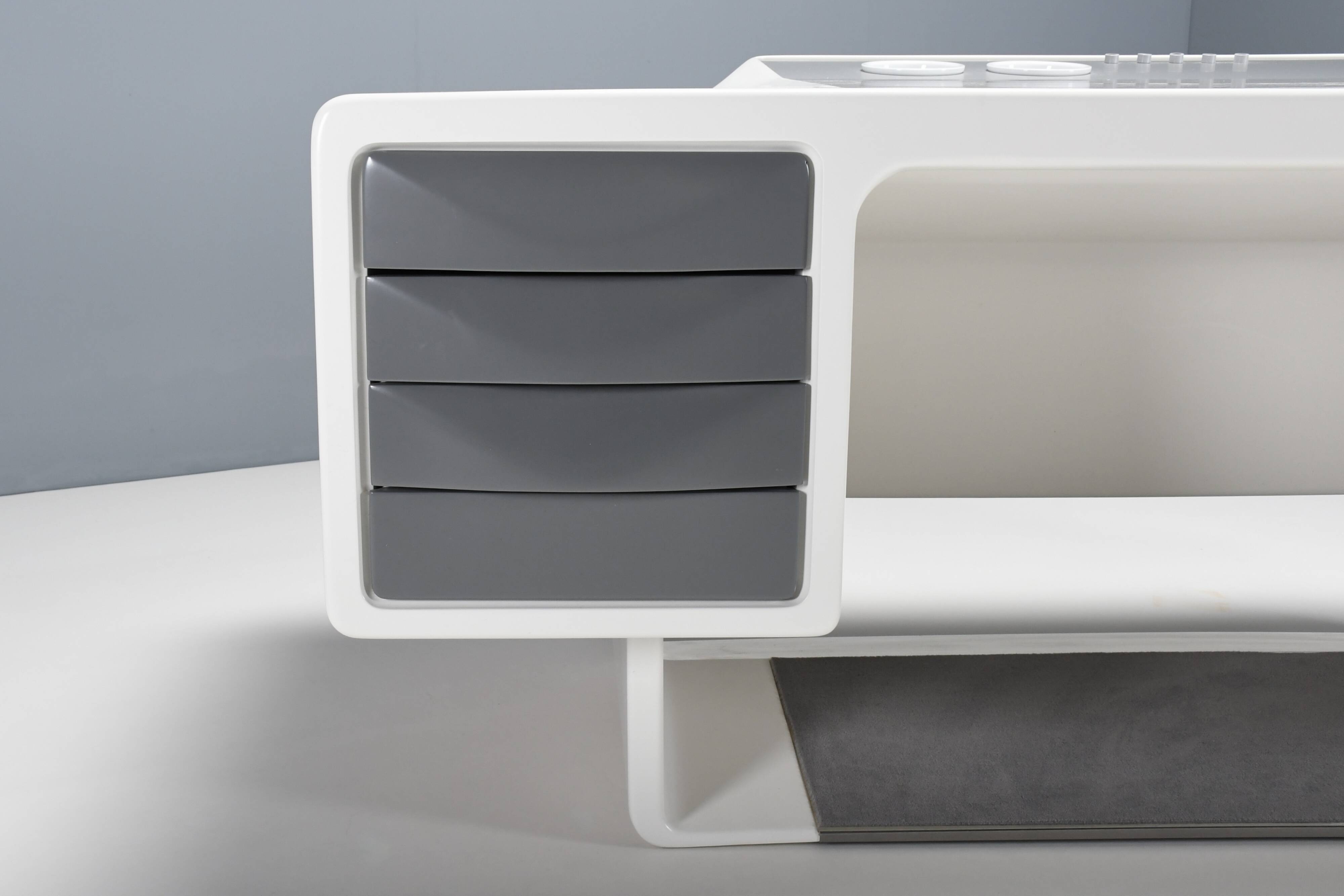 Rare Fiberglass Directors Desk by Ernest Igl for Wilhelm Werndl, 1970s