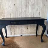 Louis XV style console in black wood