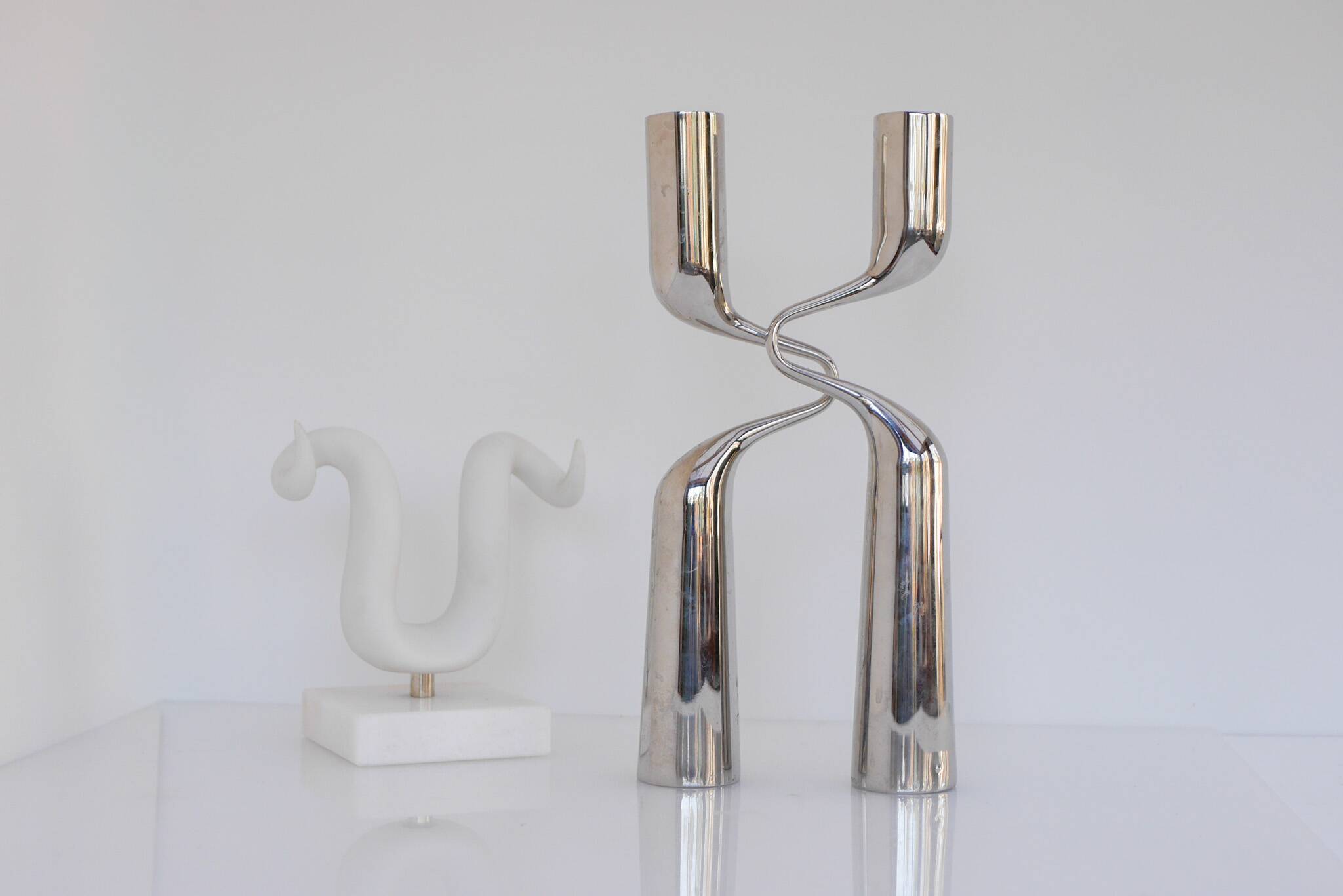Sculptural Candleholders, 'Tango/Double' Modern Danish design by Mikaela Dörfel