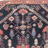 Tapis ancien persan Bakhtiar style savonnerie fait main - 137x265 cm