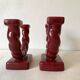 Pair of double ceramic candlesticks, 1950s