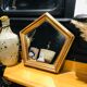 Hexagonal old mirror