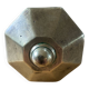 Octagonal brass door handle