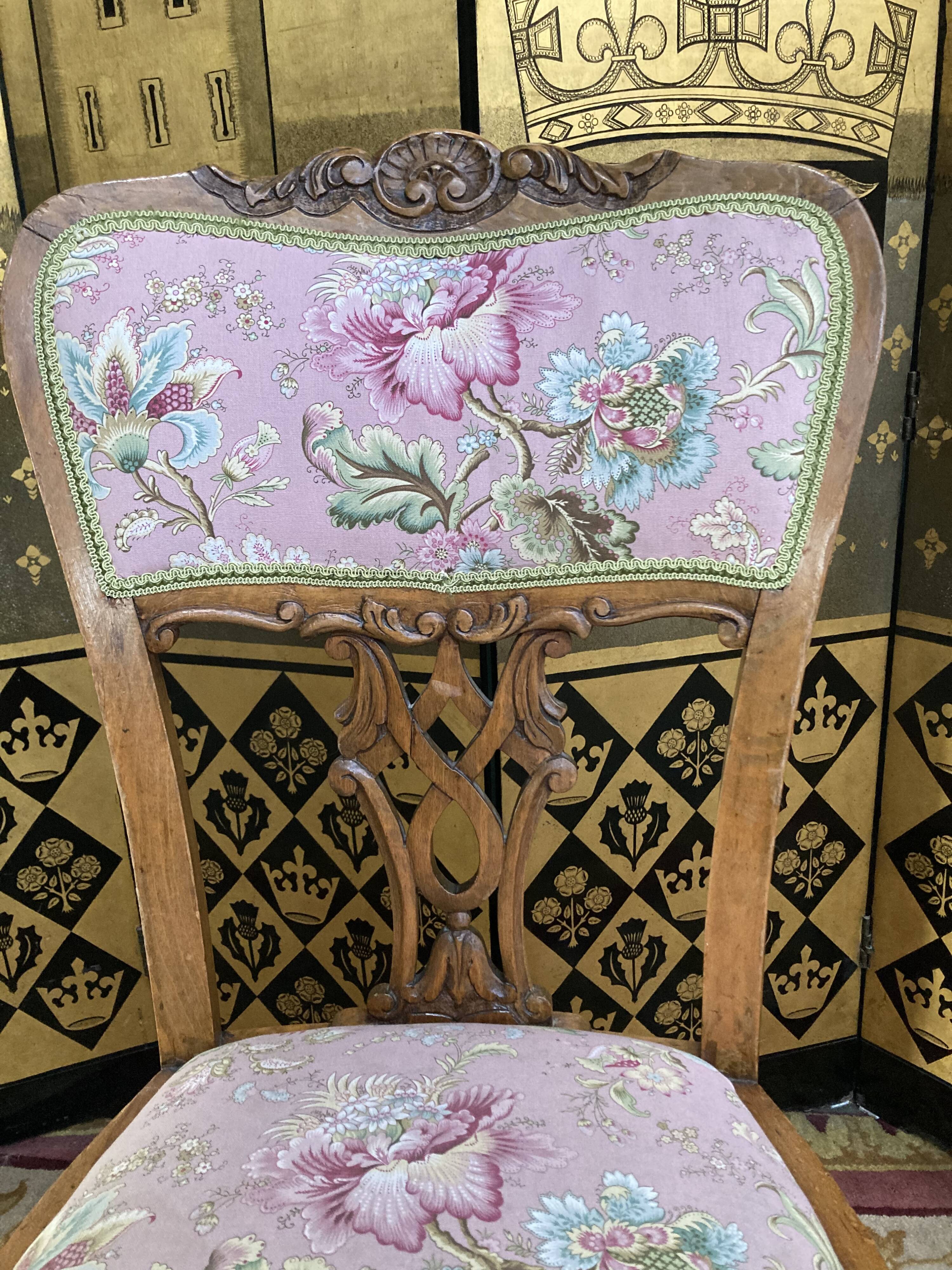 6 chaises anglaises, style louis XV