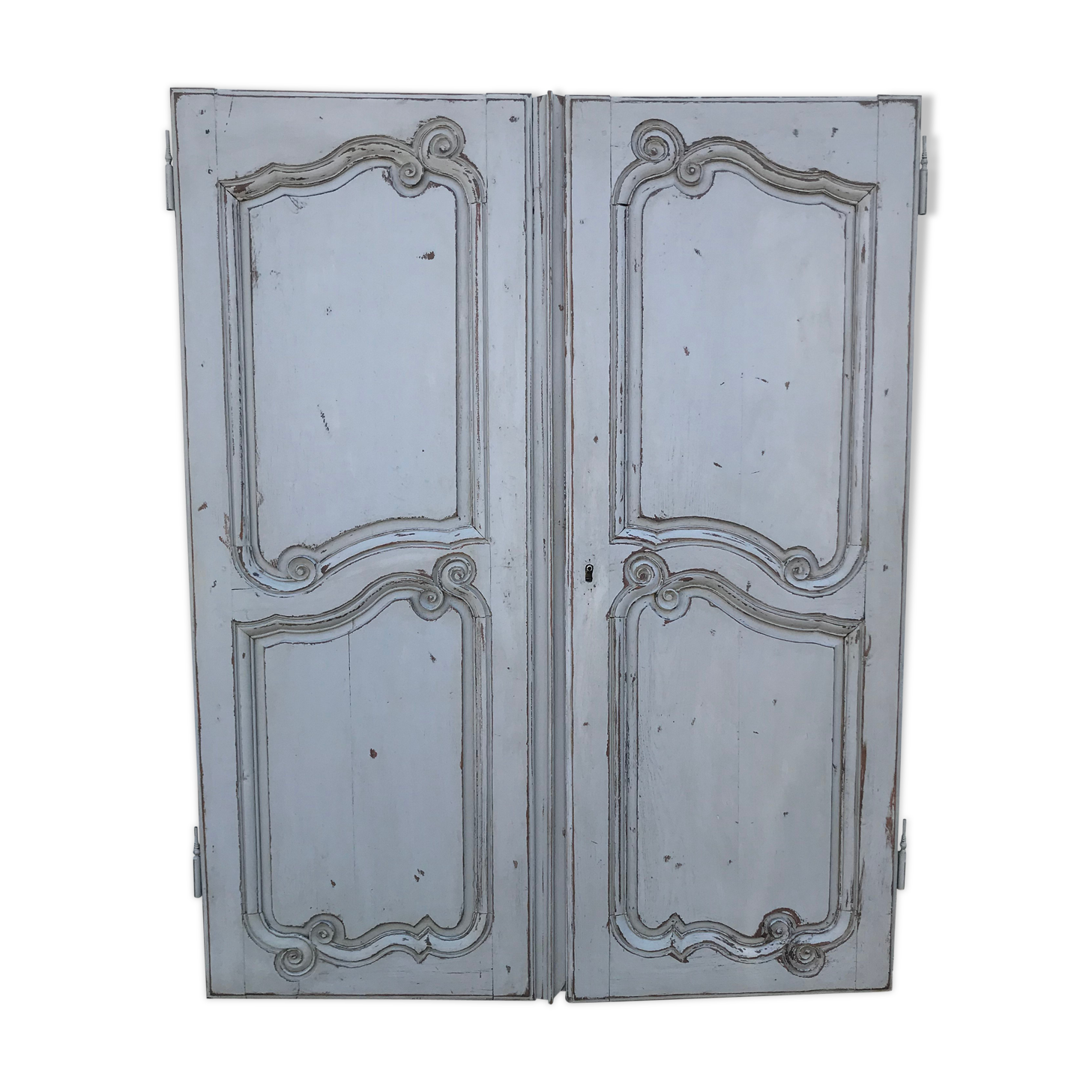 Former double 18th century oak closet door