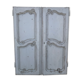 Ancienne double porte de placard en chêne XVIIIe siècle