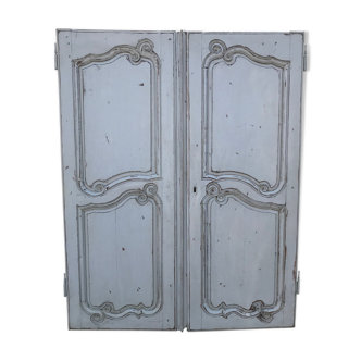 Former double 18th century oak closet door
