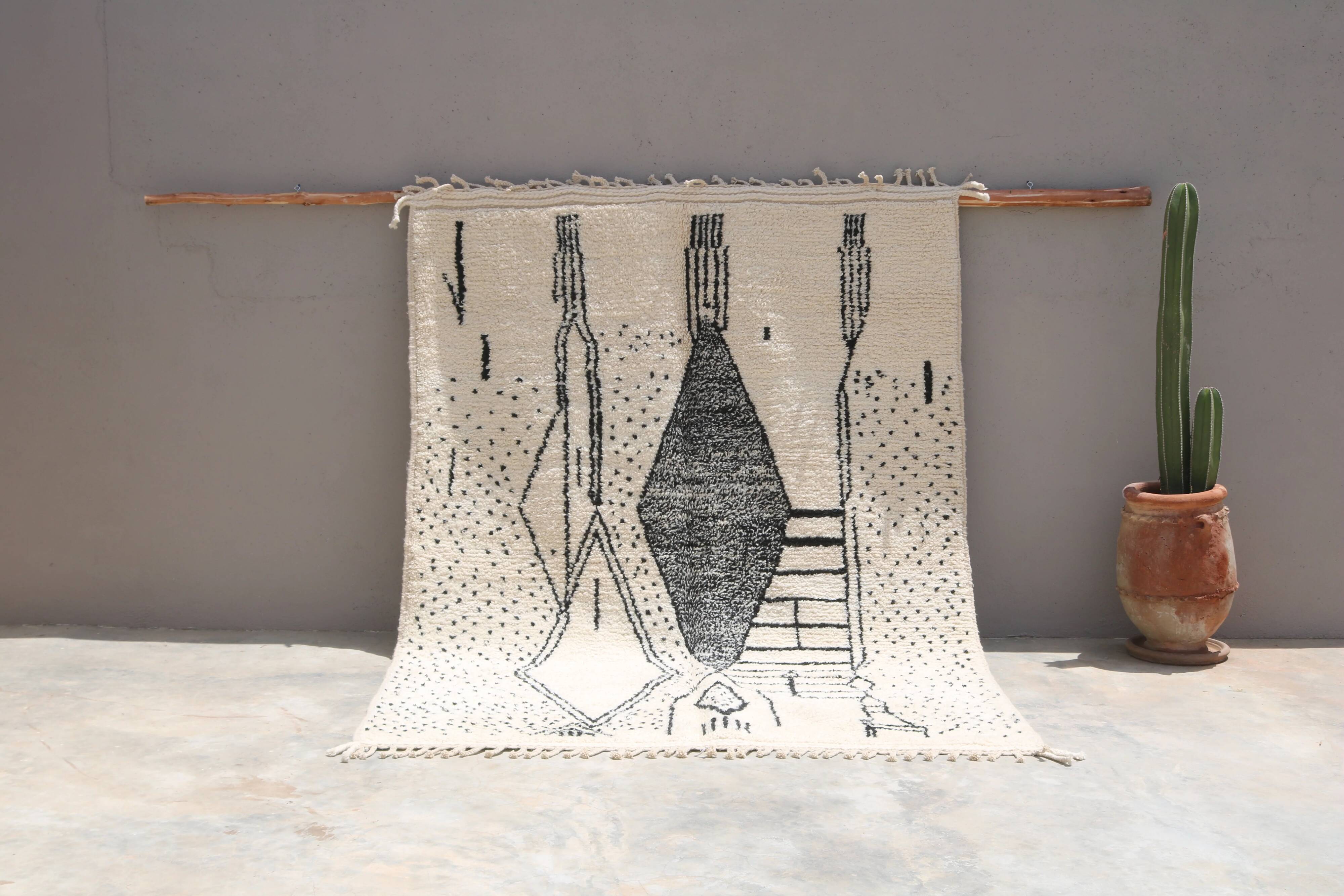 Grand tapis Beni Ouarain, 292 x 212 cm - G1024