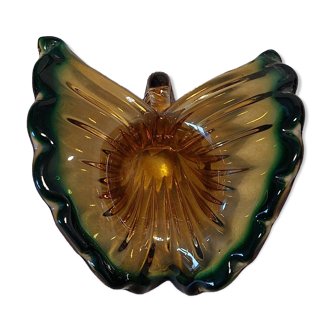 Vide poche vintage en verre de Murano forme papillon vers 1960